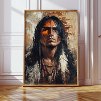 War Paint and Fire Tribal Portrait
