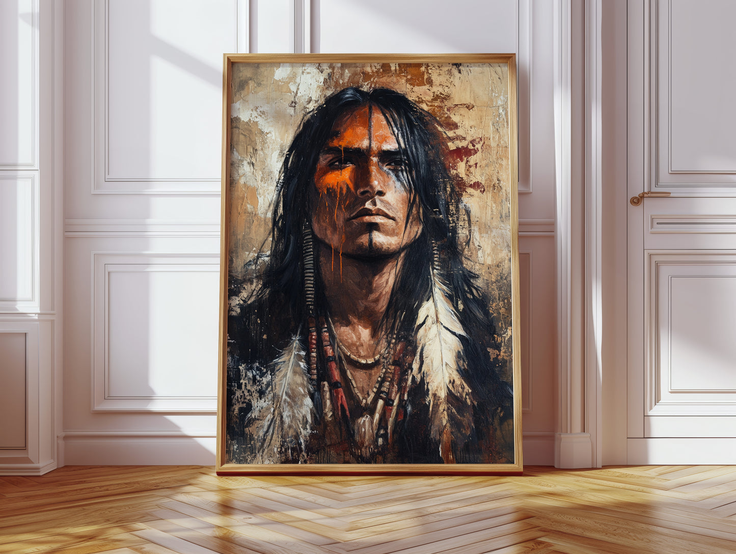 War Paint and Fire Tribal Portrait