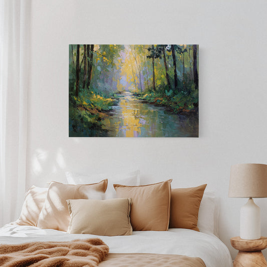 Sunlit Stream Carries Golden Dreams