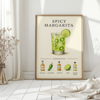 Spicy Margarita Cocktail Recipe Print