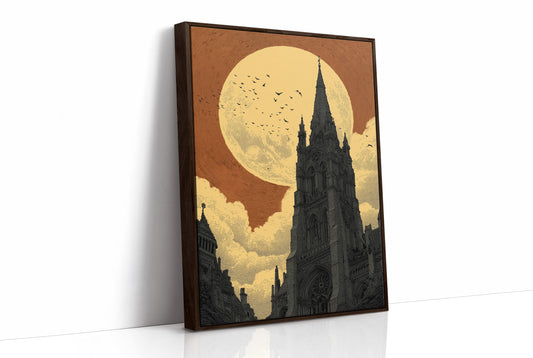 Cathedral Under a Copper Moon