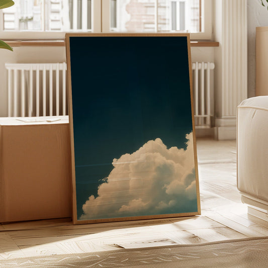 Rising Cloud Beneath Deep Sky