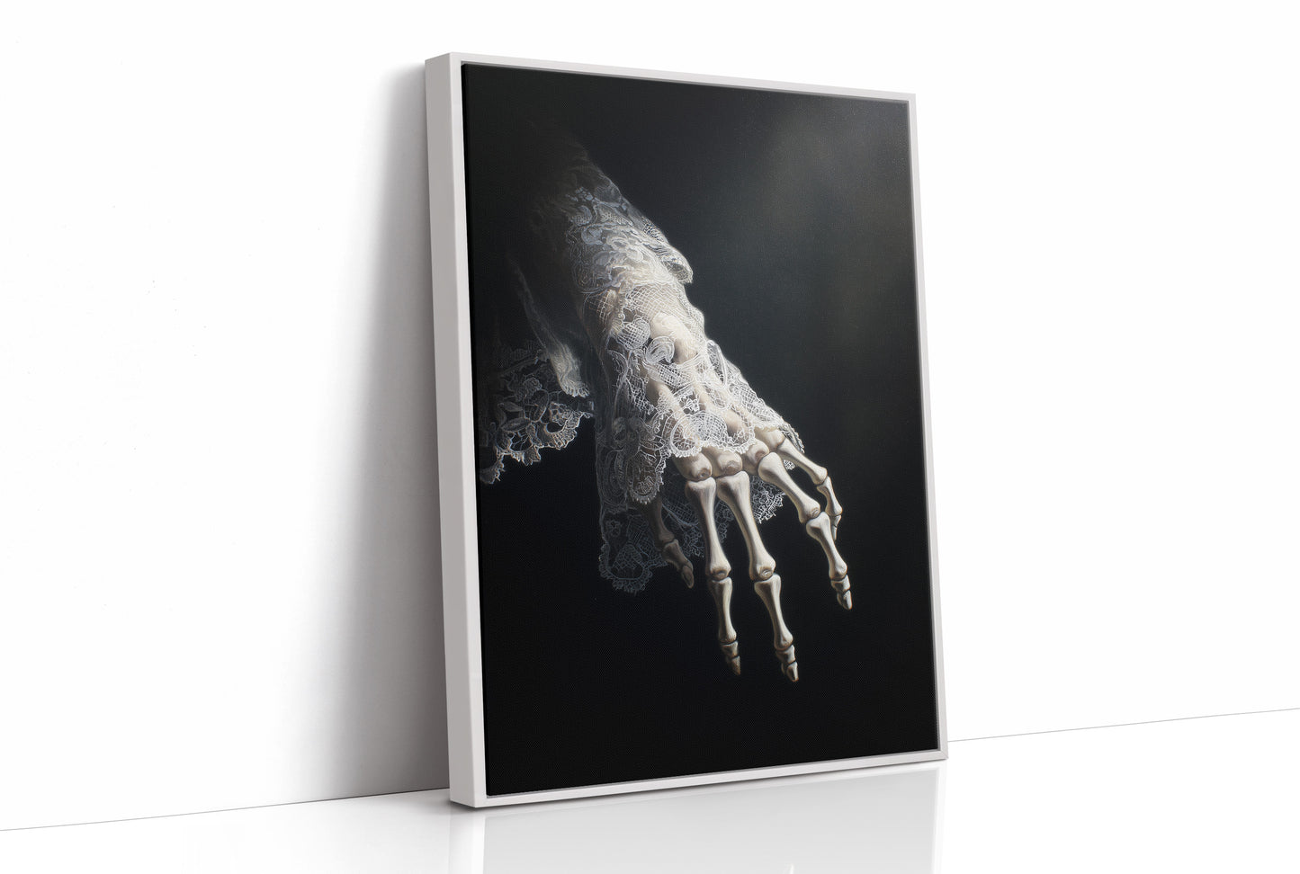 Delicate Bones Behind Lace Curtains
