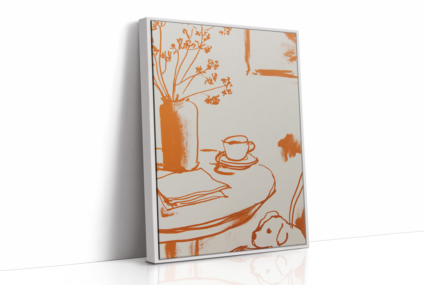Tangerine Morning: Coffee and Wildflowers