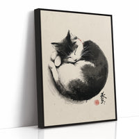 Sleeping Cat Finds Zen Peace