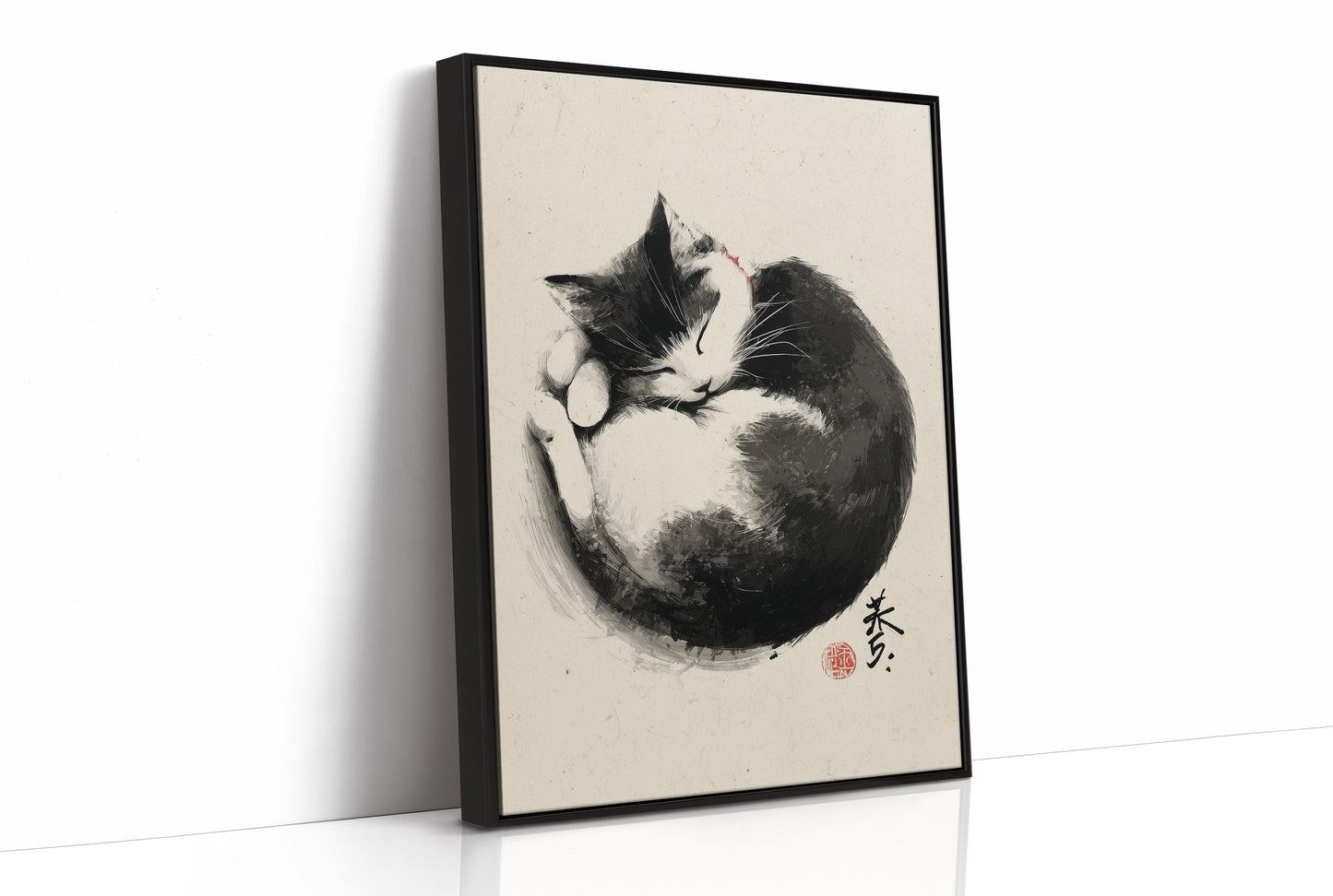 Sleeping Cat Finds Zen Peace