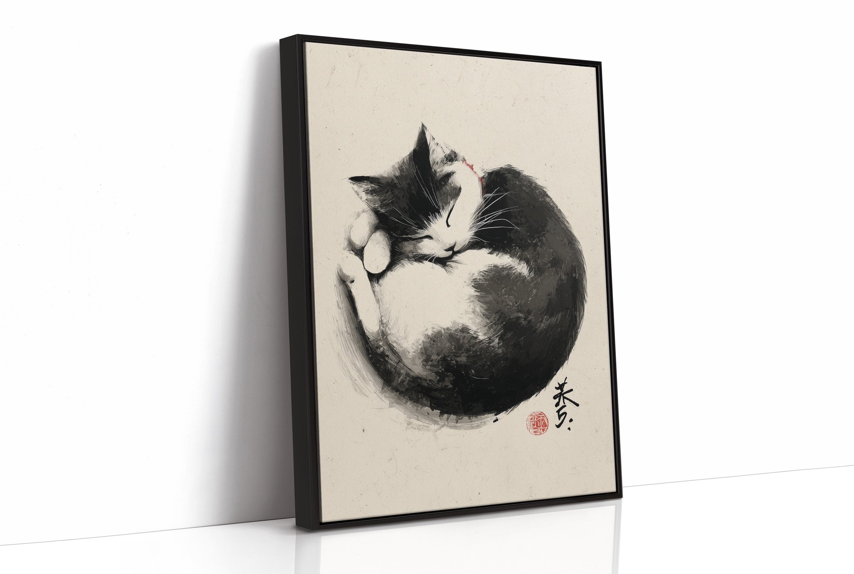 Sleeping Cat Finds Zen Peace