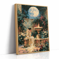 Fountain Under a Silver Moon