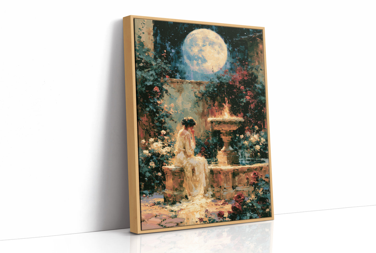 Fountain Under a Silver Moon