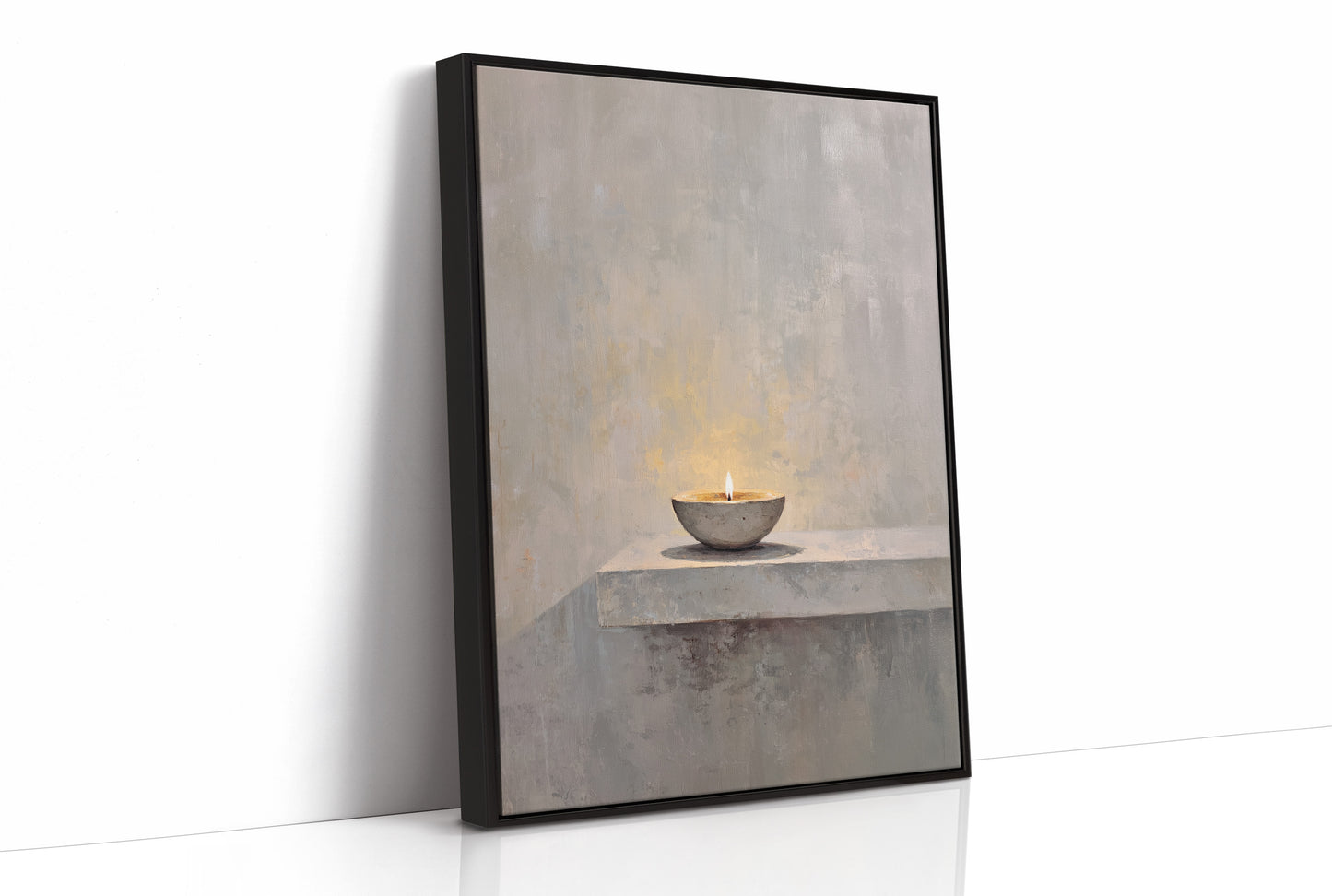 Solitary Flame Whispers Quiet Contemplation