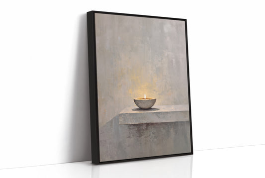 Solitary Flame Whispers Quiet Contemplation