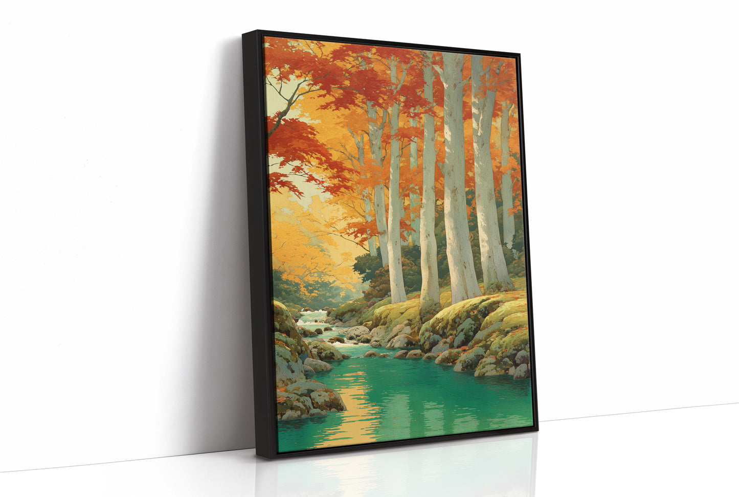 Birch Grove Mirrors Autumn's Fire