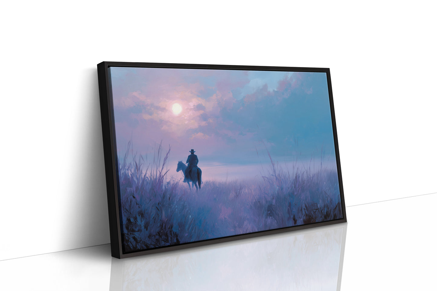 Twilight Rider Crosses Misty Waters