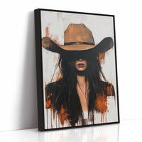 The Silent Outlaw – Western Cowgirl Canvas Art