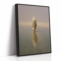 Solitary Pilgrim Crosses Forgotten Shores