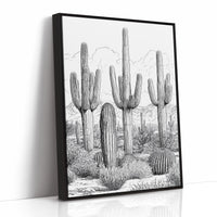 Saguaro Study in Pen and Ink