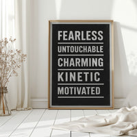 Fearless Motivated Kinetic Bold Text Art
