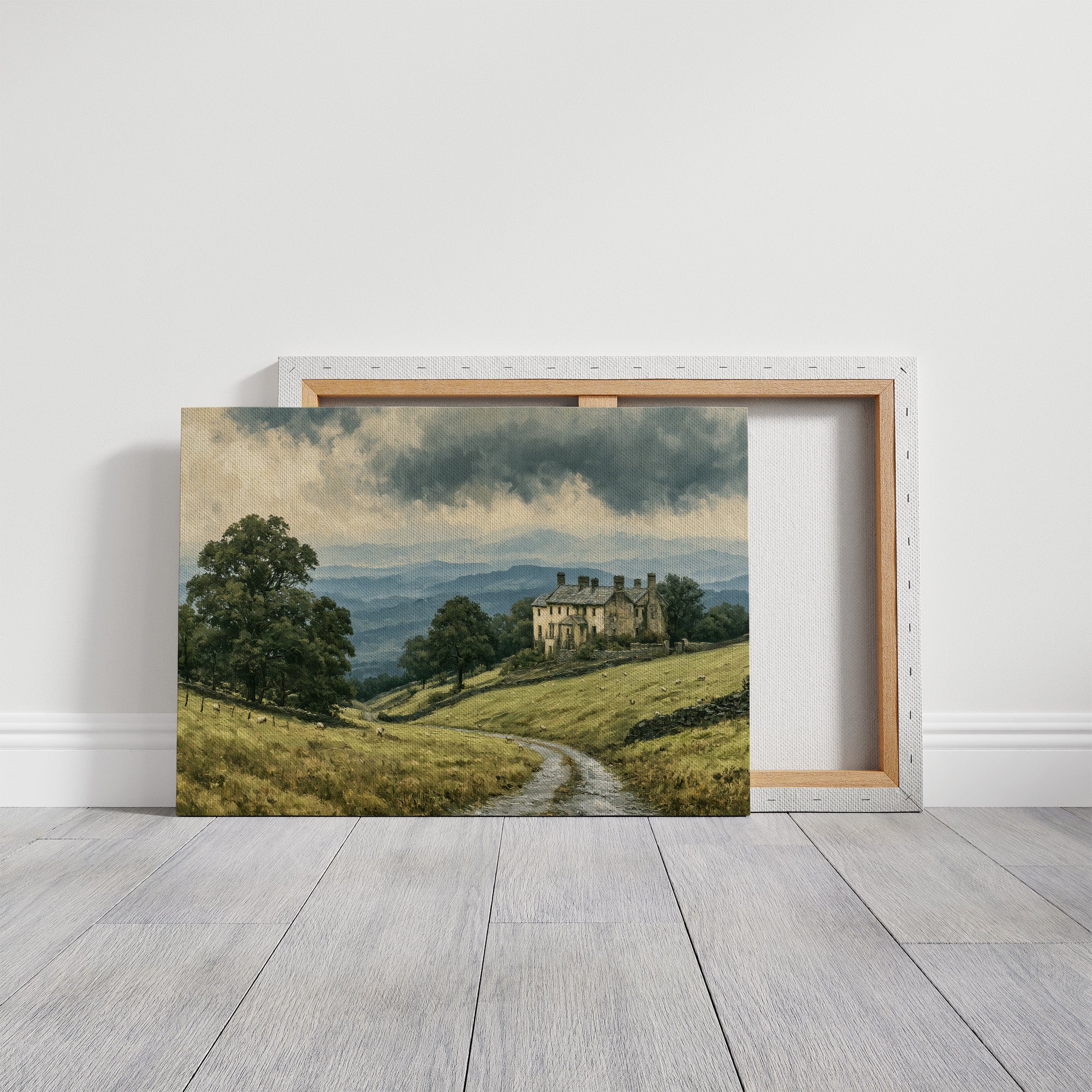 Manor House Beneath Storm Clouds