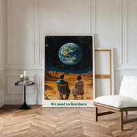 We Used to Live There – Surreal Earth from Afar, Thought-Provoking Wall Art
