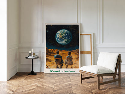 We Used to Live There – Surreal Earth from Afar, Thought-Provoking Wall Art