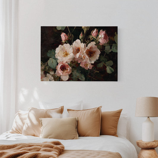 Blush Petals Dance In Lamplight
