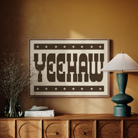 Bold Yeehaw Western Star Print