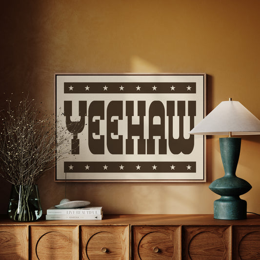 Bold Yeehaw Western Star Print
