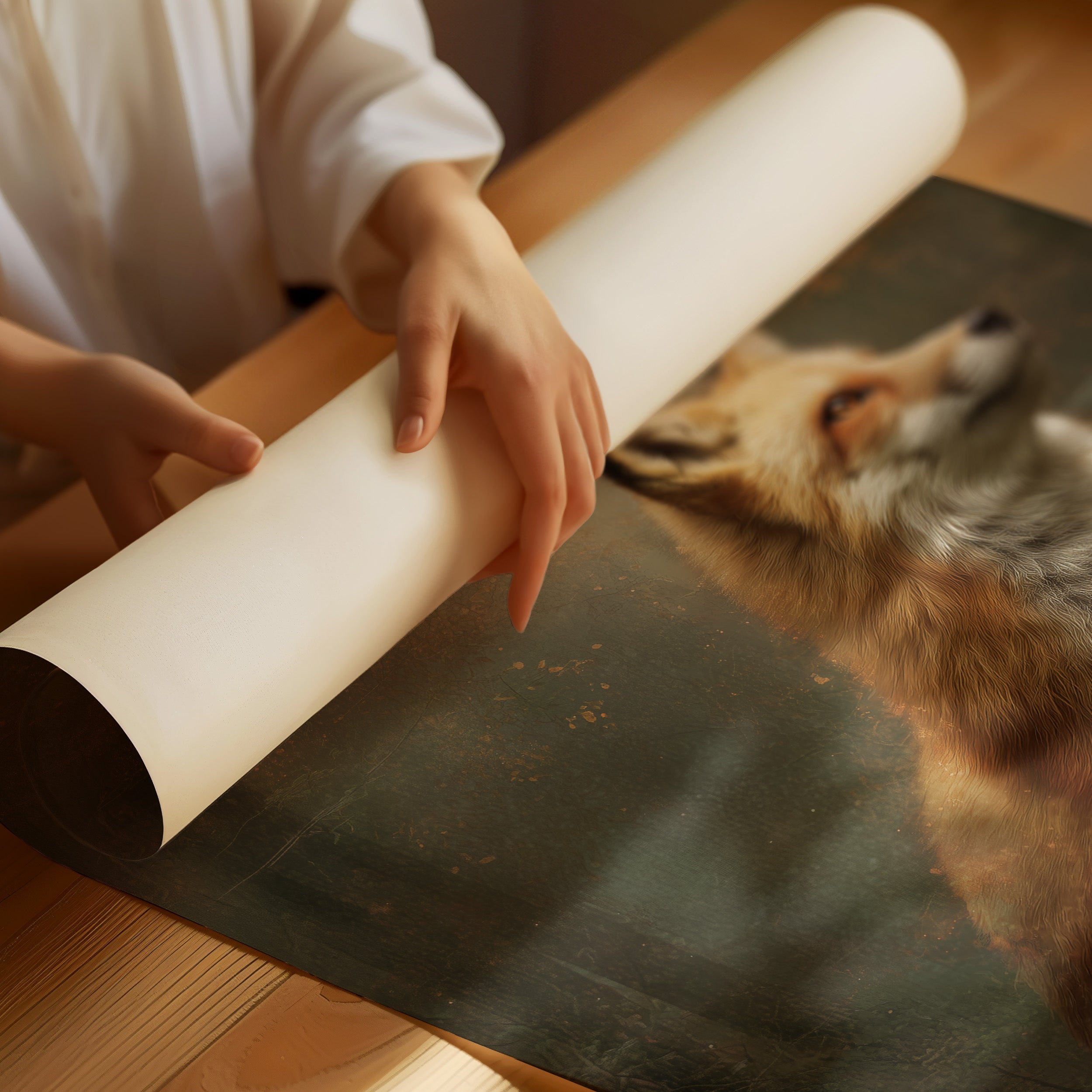 Noble Fox Against Autumn Mist