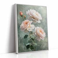 Blush Peonies Against Sage Memory