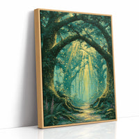 Golden Rays Through the Grove