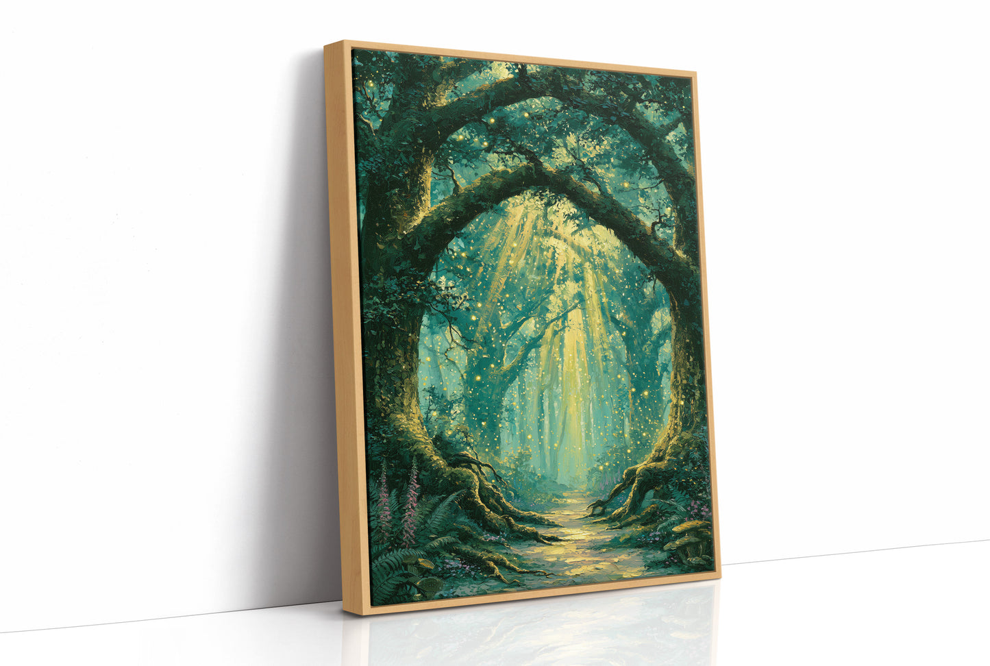 Golden Rays Through the Grove
