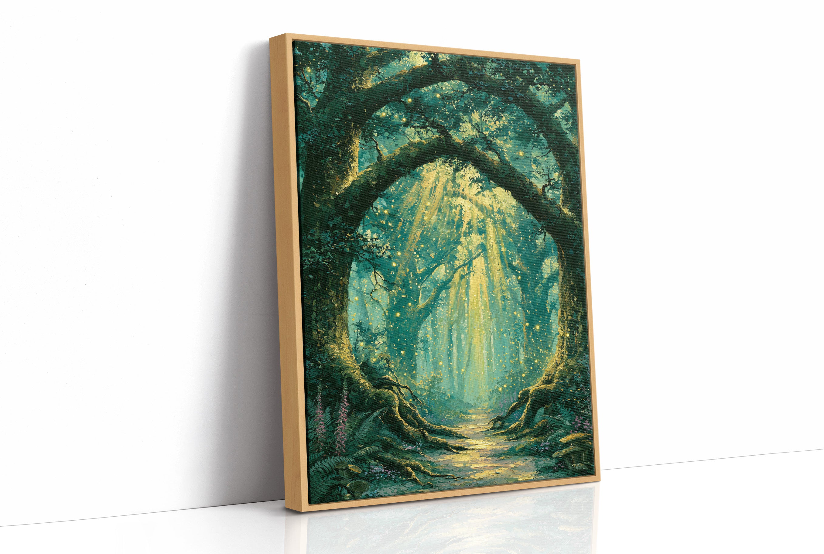 Golden Rays Through the Grove