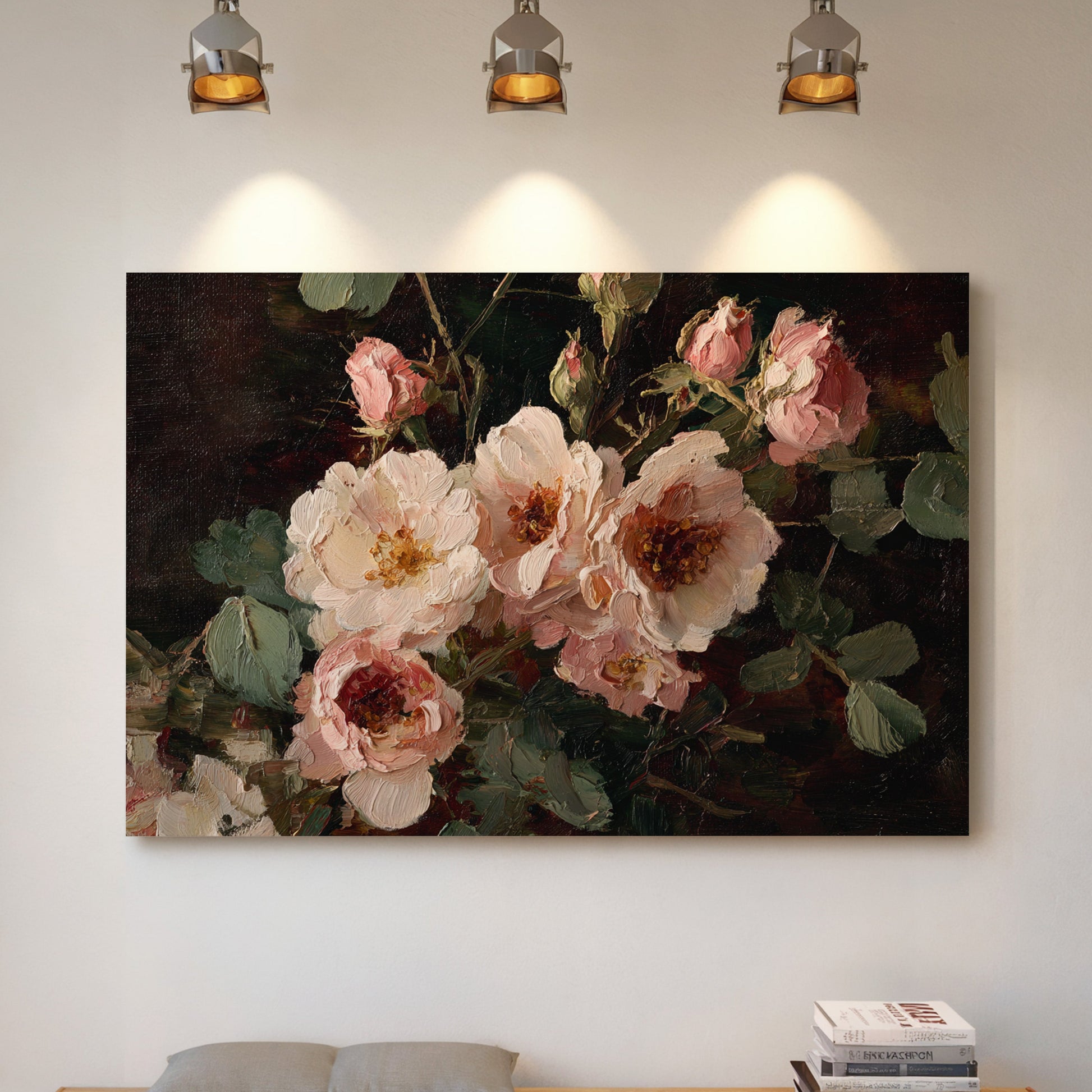 Blush Petals Dance In Lamplight