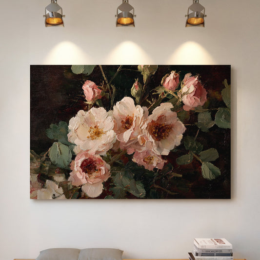 Blush Petals Dance In Lamplight