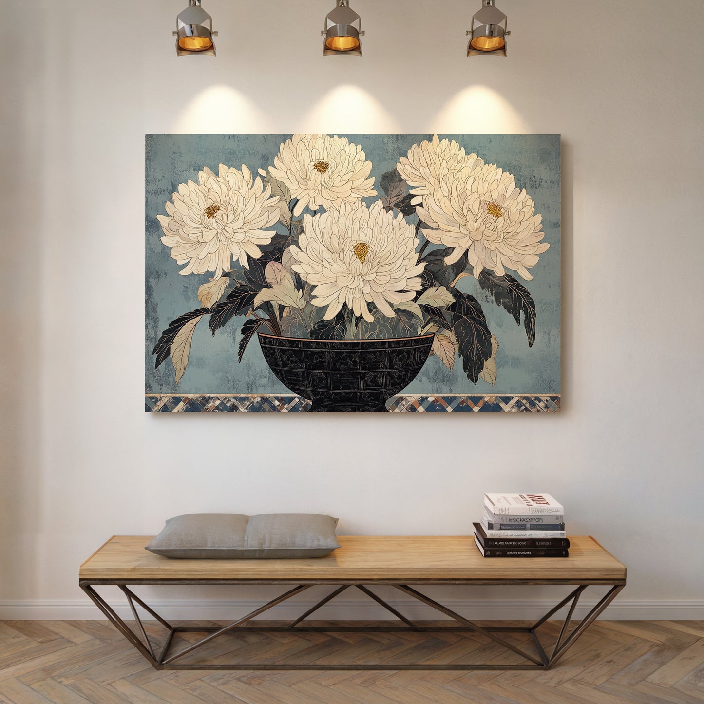 Chrysanthemums Bow To Winter's Song