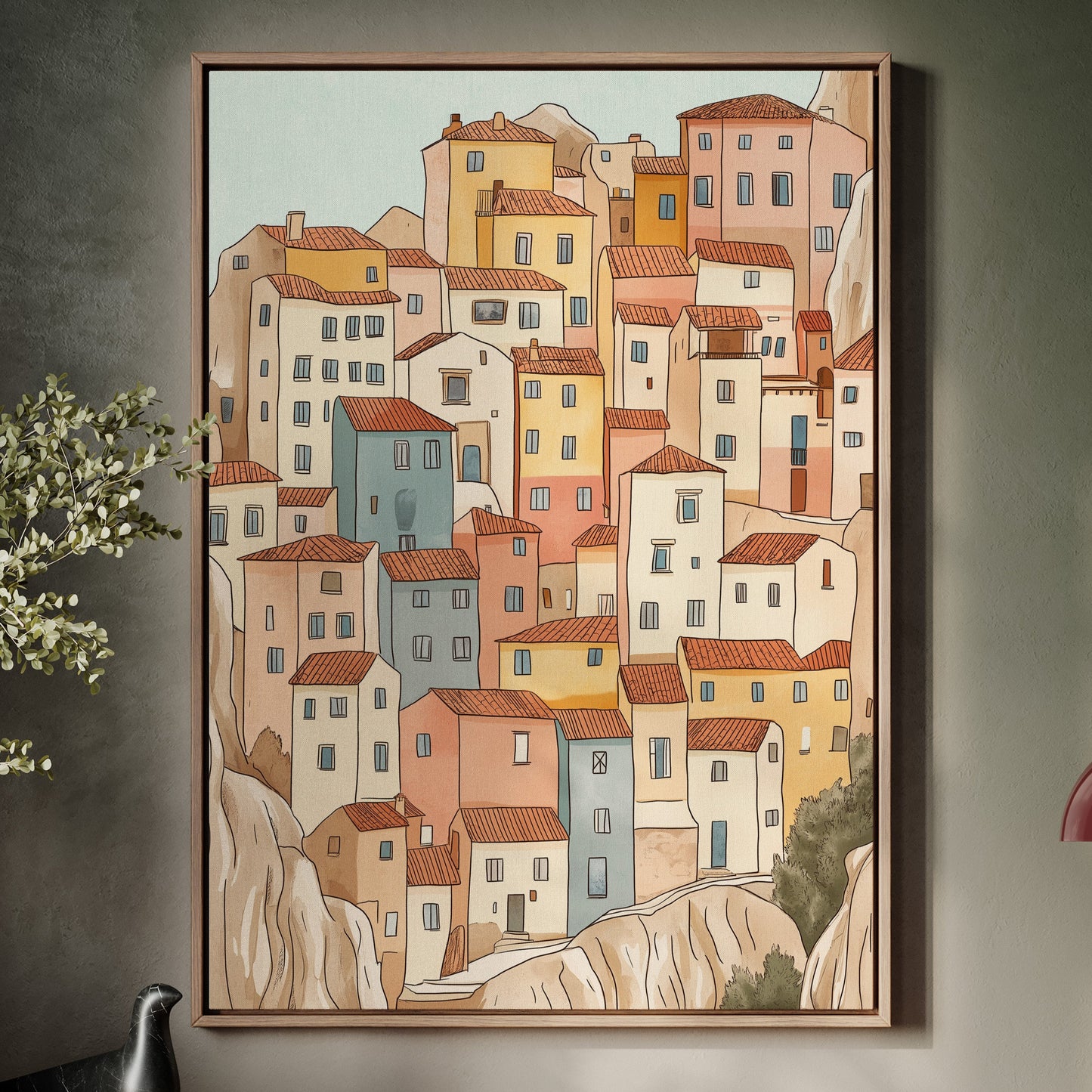 Colorful Village on the Cliffs