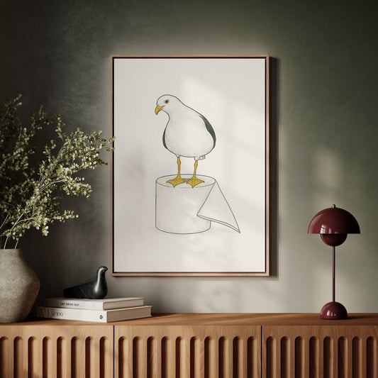 Seagull on a Toilet Roll