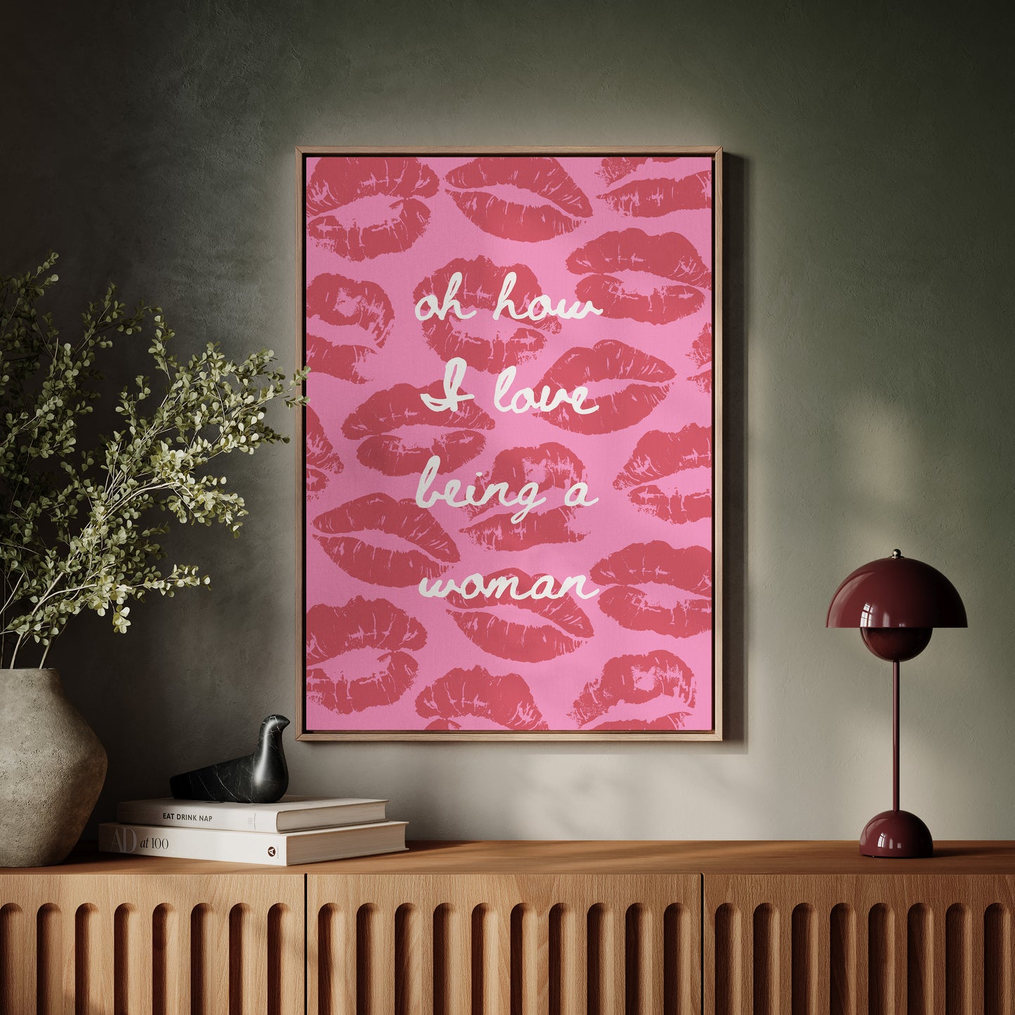 Pink Kisses Paint Sweet Messages