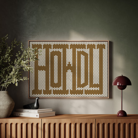 Howdy Western Mosaic Wall Greeting