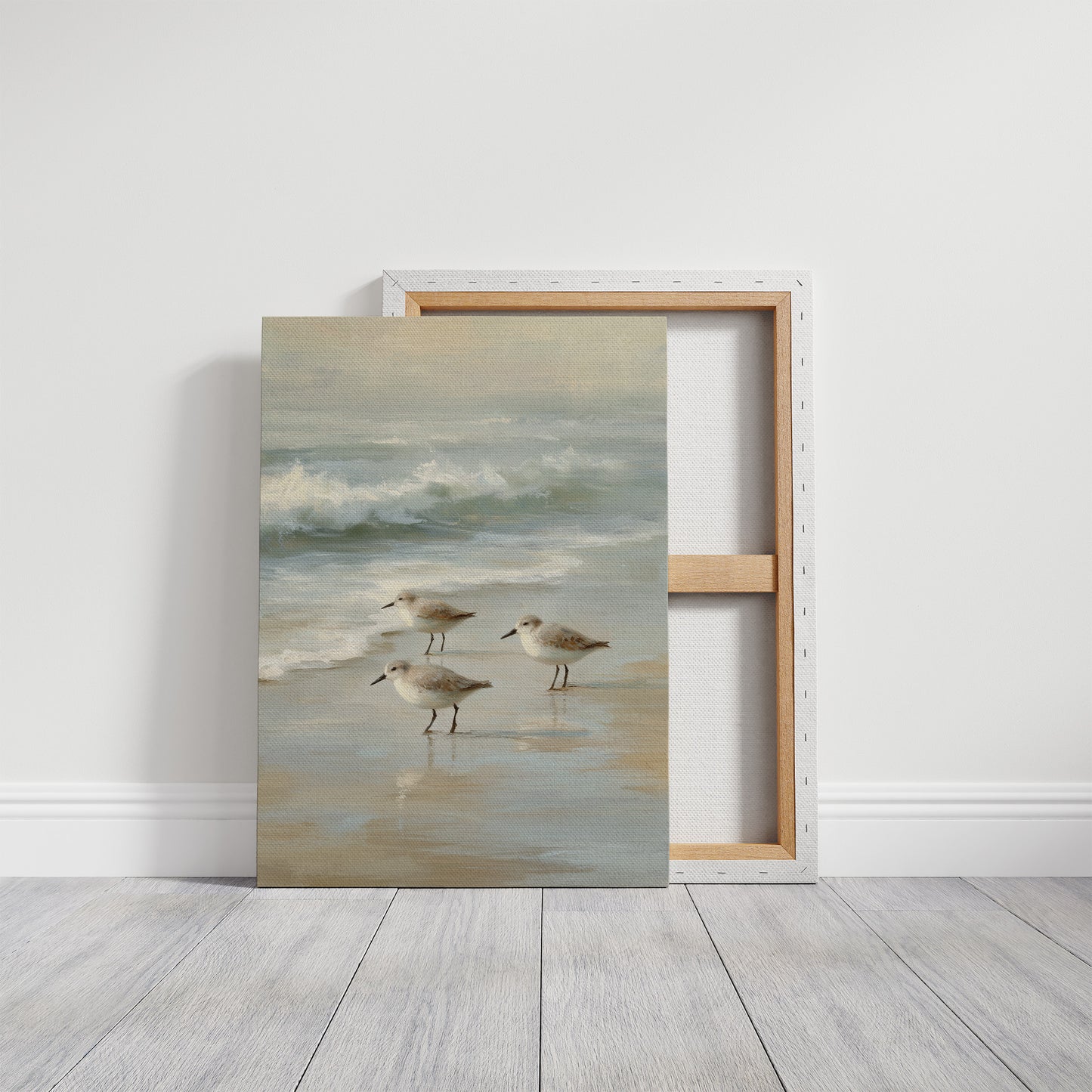 Shoreline Pause In Gentle Tide