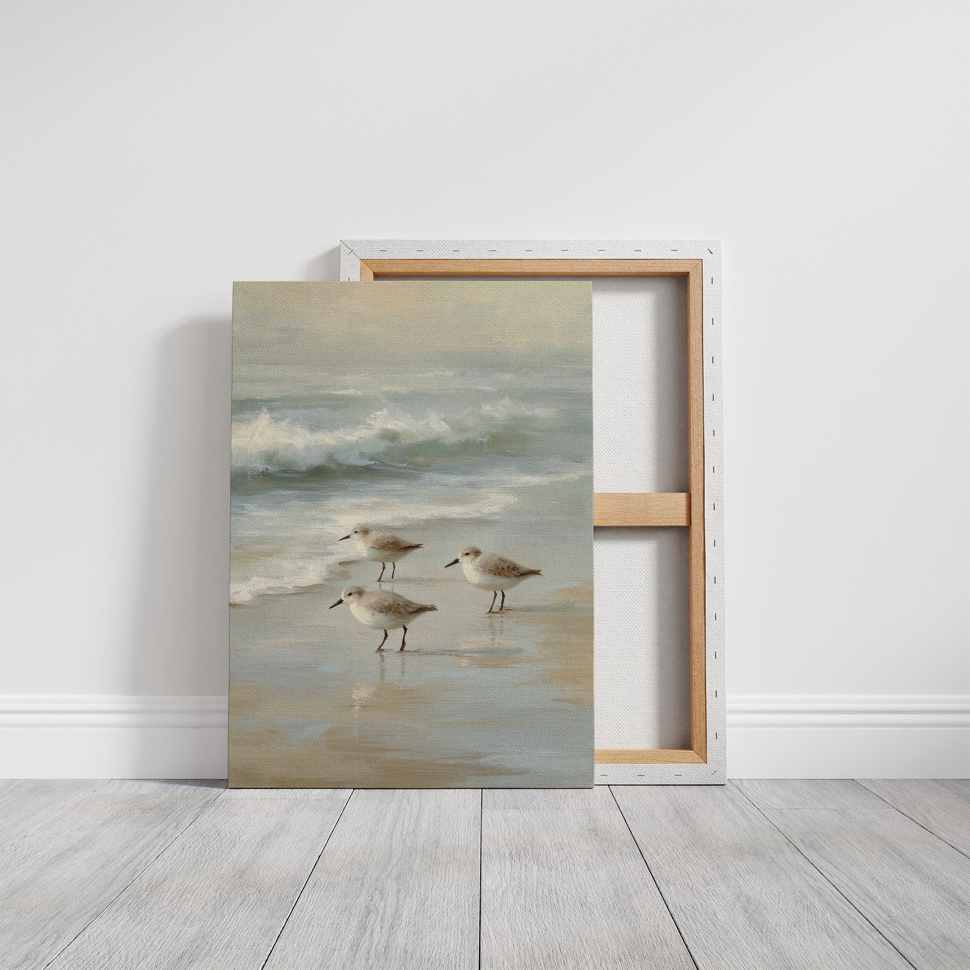 Shoreline Pause In Gentle Tide