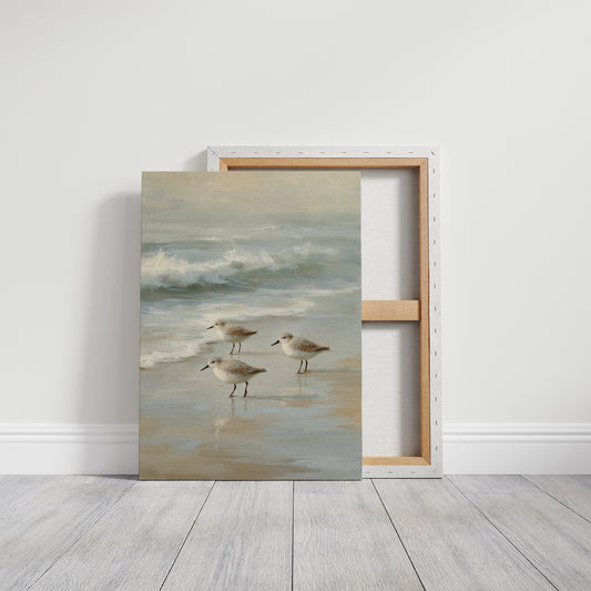 Shoreline Pause In Gentle Tide