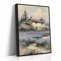 Lavender Fields and the Farmhouse Beyond
