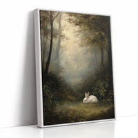 White Rabbit In Forest Haze