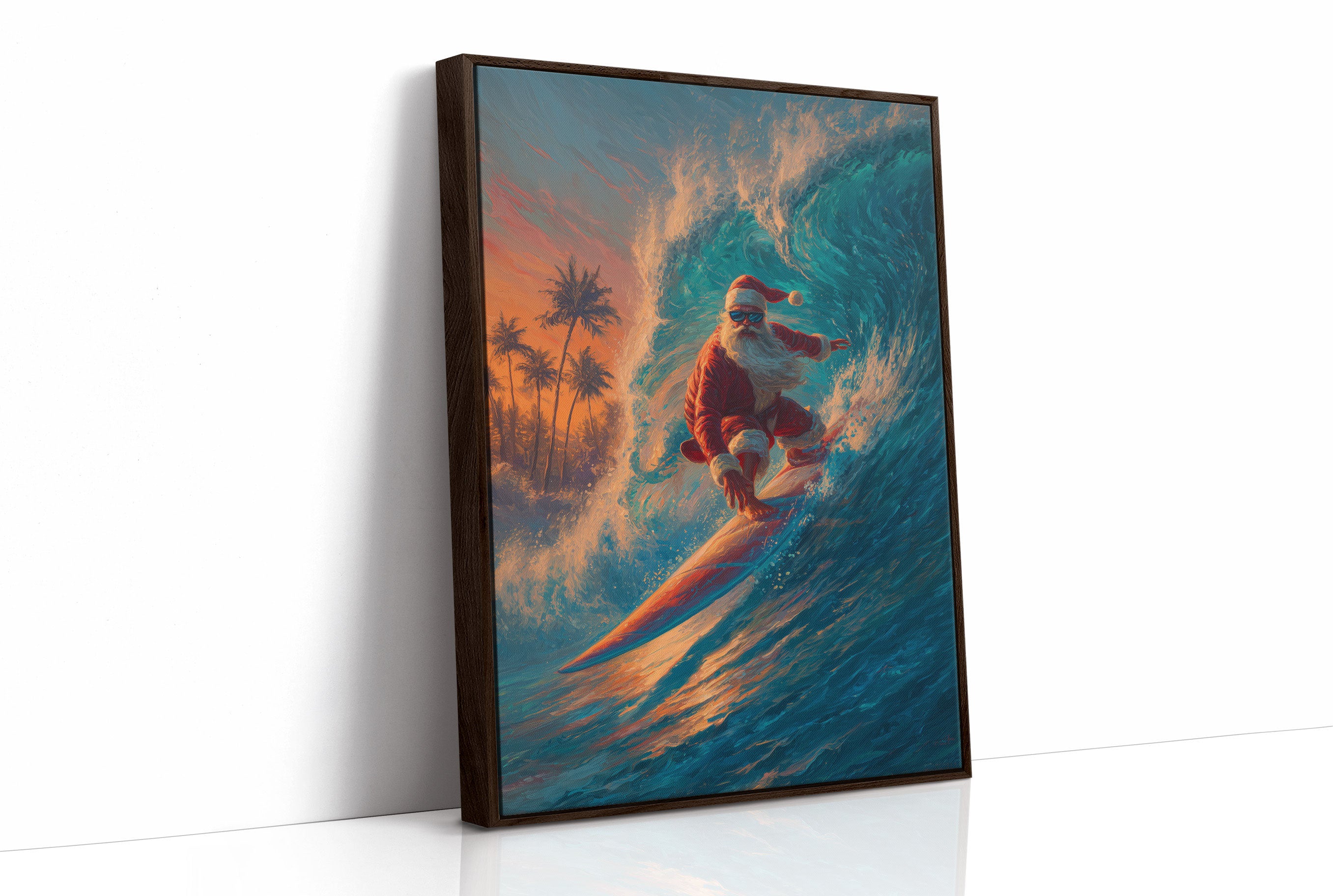 Tropical Santa Rides The Wave