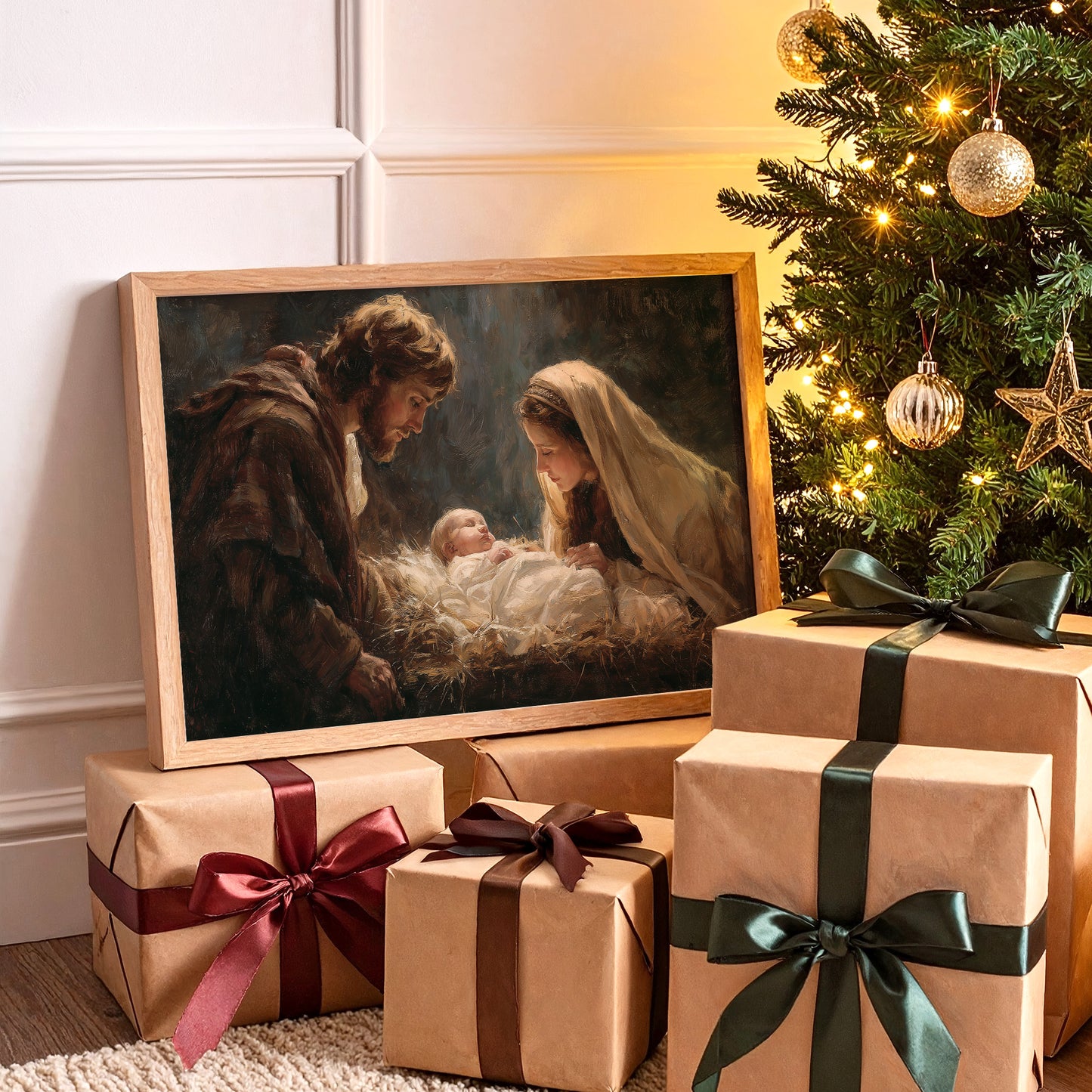 Sacred Light Fills Winter Night