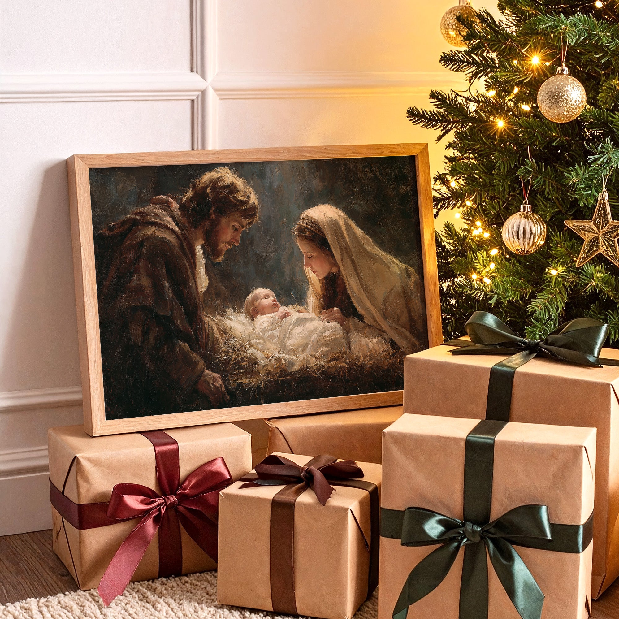 Sacred Light Fills Winter Night