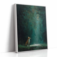 Fox Beneath Ancient Forest Glow
