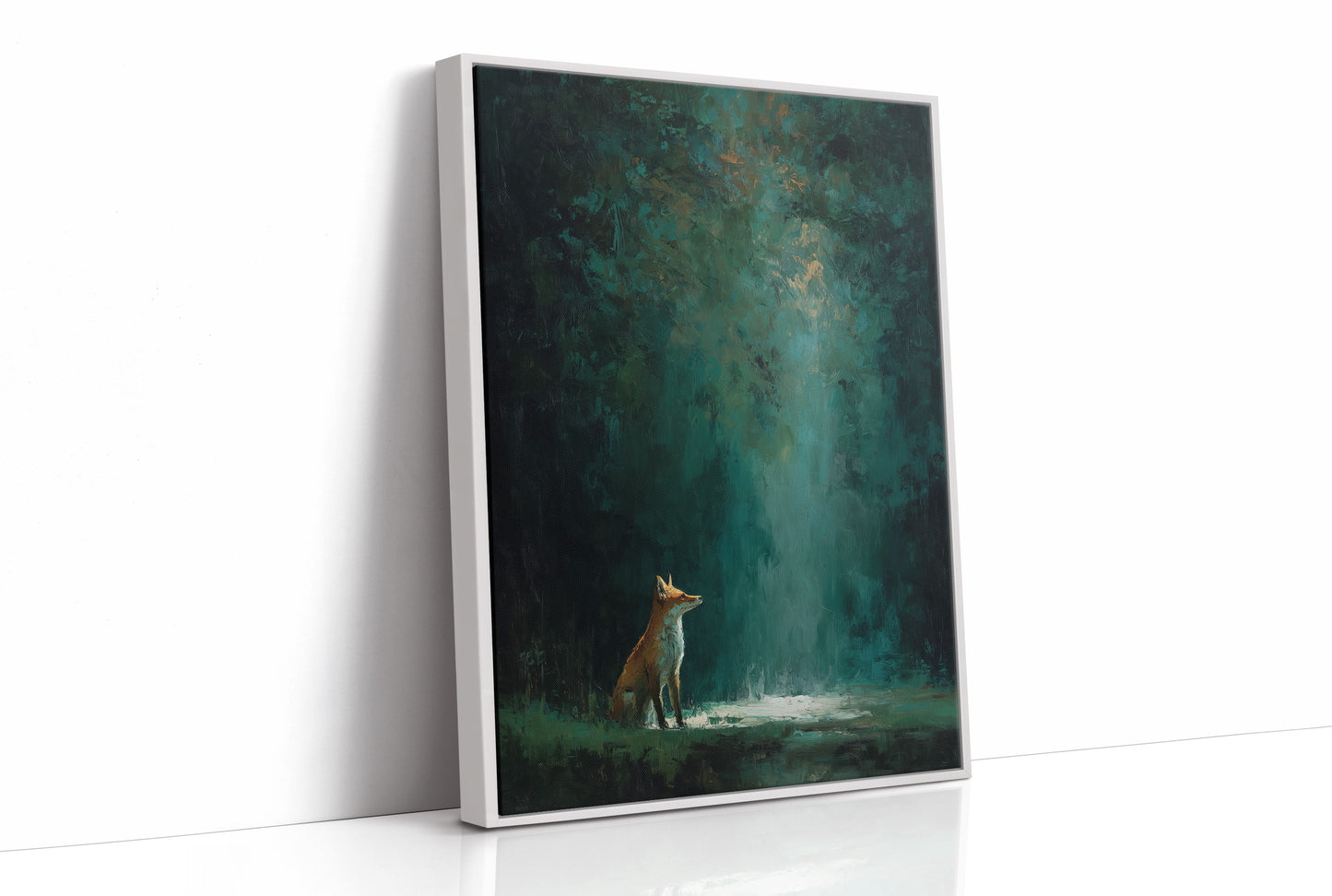 Fox Beneath Ancient Forest Glow