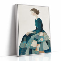Patchwork Elegance in Teal Reverie